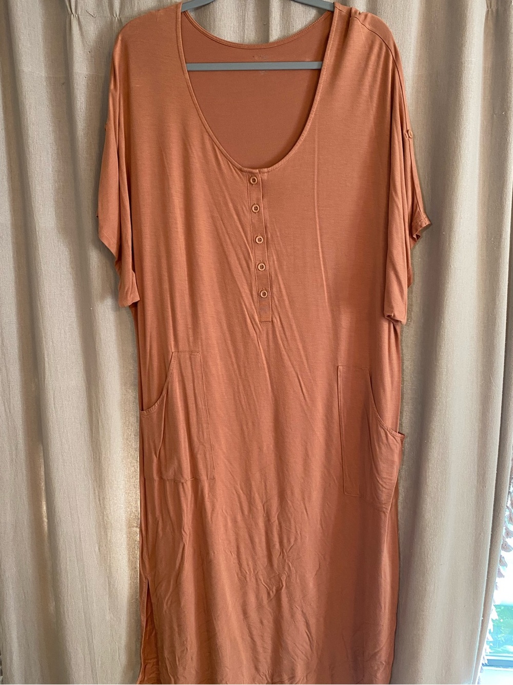 Kyte BABY bamboo lounge maxi dress in “Spice”, S - Picture 3 of 6